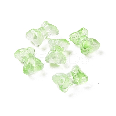Transparent Spray Painted Glass Beads GLAA-I050-11H-1