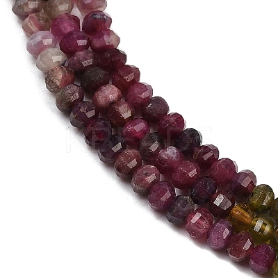 Natural Multicolor Tourmaline Beads Strands G-S388-A01-3x4mm-1