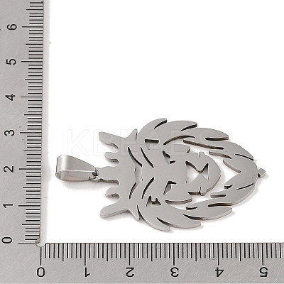 Non-Tarnish 201 Stainless Steel Pendants STAS-A094-04D-P-1