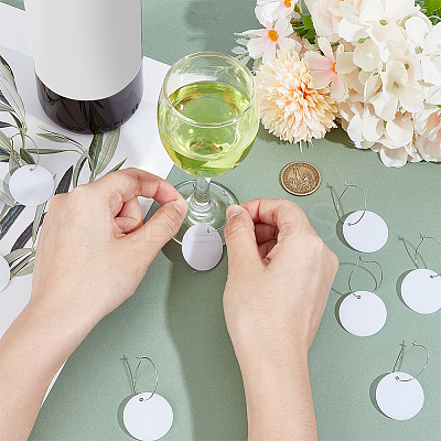 50Pcs Acrylic Round Sheet Pendants DIY-BC0014-03A-1