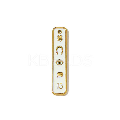 304 Stainless Steel Enamel Pendants STAS-OY010-21G-1