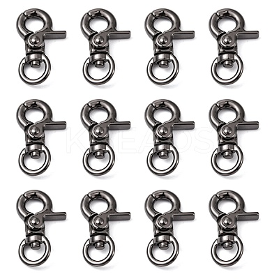 Zinc Alloy Swivel Lobster Claw Clasps PALLOY-WH0006-02A-1