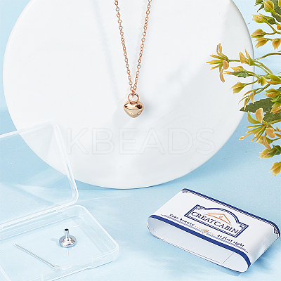 Stainless Steel Urn Ashes Necklace NJEW-CN0001-03RG-1