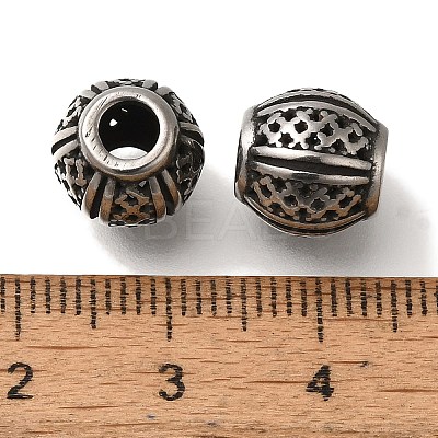 304 Stainless Steel European Beads STAS-D191-09D-AS-1