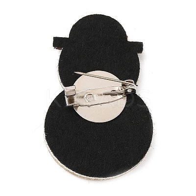 Christmas Theme PU Leather Brooch LS-JEWB-C004-01D-1