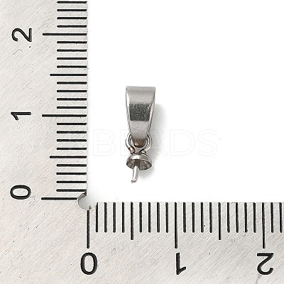 304 Stainless Steel Cup Pearl Peg Bails Pin Pendants STAS-D013-03A-P-1