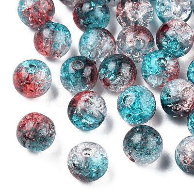Transparent Crackle Acrylic Beads CACR-N002-14-1