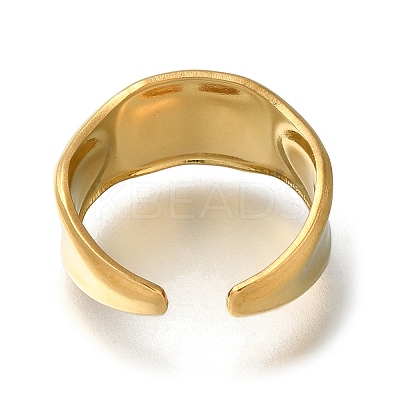 304 Stainless Steel Open Cuff Ring RJEW-F161-02G-22-1