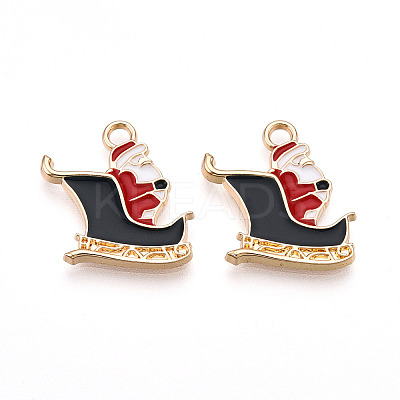Golden Plated Alloy Enamel Pendants LS-X-ENAM-T009-88-RS-1