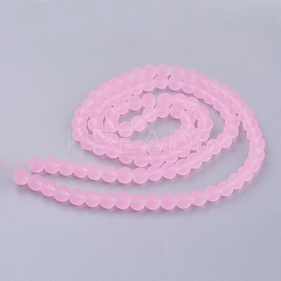 Baking Paint Transparent Glass Bead Strands X-GLAA-S031-8mm-20-1
