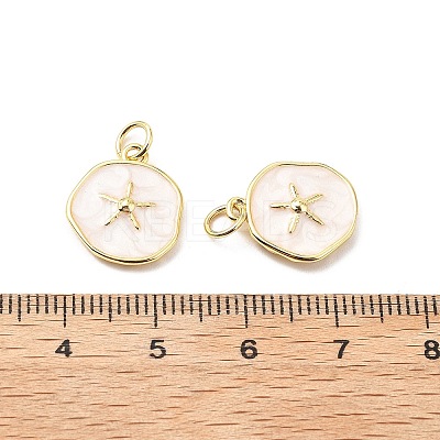 Brass Enamel Charms KK-L237-022G-01-1