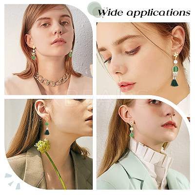 80Pcs 4 Style 201 Stainless Steel Stud Earring Findings EJEW-BBC0001-06-1