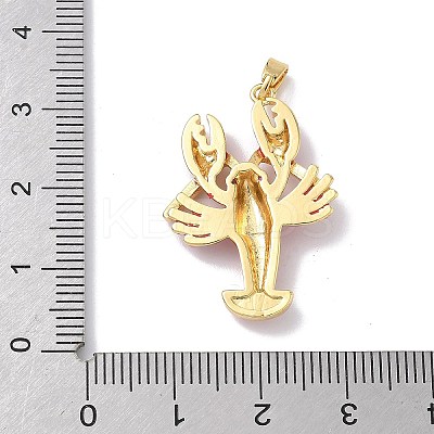 Brass Enamel Pendants KK-Z124-01G-02-1
