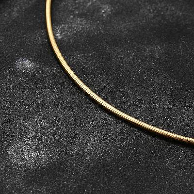 Casual Style 304 Stainless Steel Snake Chain Choker Necklaces X-STAS-O037-05G-1