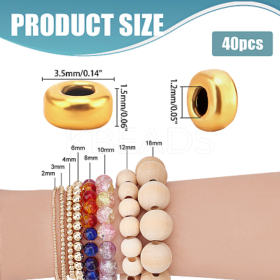 40Pcs 925 Sterling Silver Spacer Beads STER-PH0001-78-1