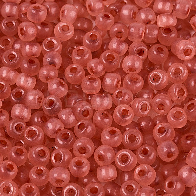 6/0 Transparent Inside Colours Glass Seed Beads SEED-N008-08K-1
