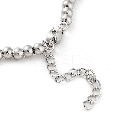 Brass Beaded Necklaces NJEW-L170-08C-P-1