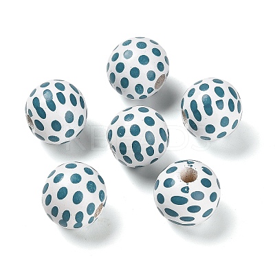 Natural Wood European Beads WOOD-S059-01C-1