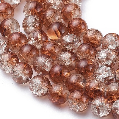 Baking Paint Crackle Glass Bead Strands CCG-S001-8mm-18-1