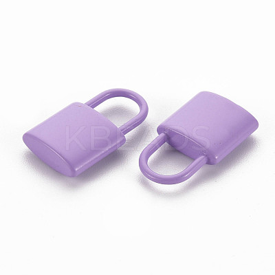 Spray Painted Alloy Pendants PALLOY-Q433-031D-RS-1
