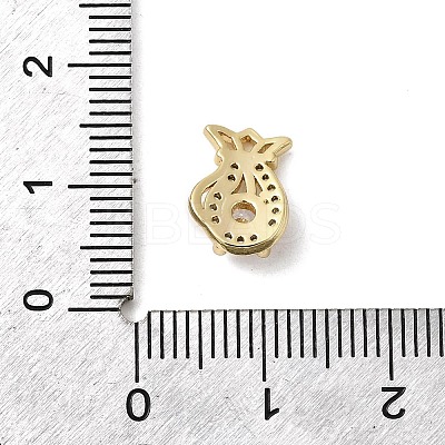 Bag Shape Brass Pave Clear Cubic Zirconia Cabochons KK-A275-33B-G-1