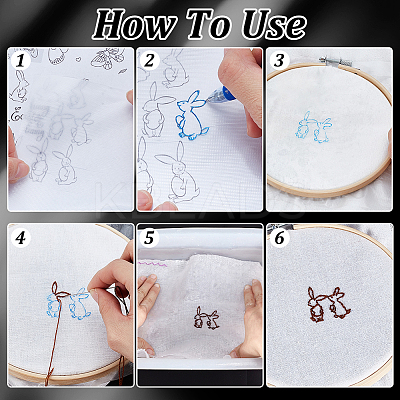 PA Embroidery Transfer Paper Water Soluble Film DIY-WH0678-28-1