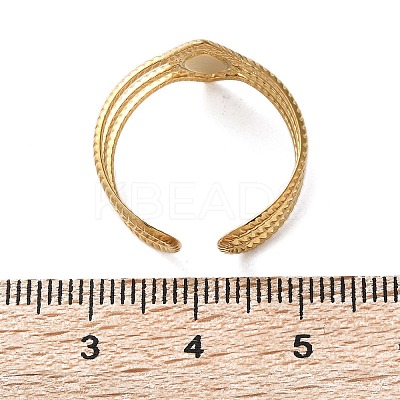 304 Stainless Steel Enamel Cuff Rings RJEW-M171-32G-1