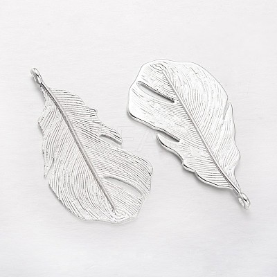 Feather Alloy Pendants PALLOY-L166-15S-1