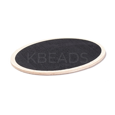 Oval Wooden Mini Chalkboard Signs AJEW-M035-01-1