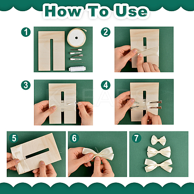 6Pcs Wooden Bowknot Making Template DIY-NB0014-47-1