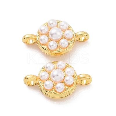 Eco-friendly Rack Plating Brass Connector Charms KK-F843-04G-1