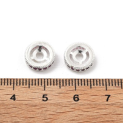 Brass Micro Pave Cubic Zirconia Beads KK-R216-10C-S02-1