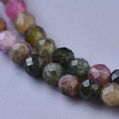 Natural Multicolor Tourmaline Beaded Necklaces NJEW-K114-B-A15-1