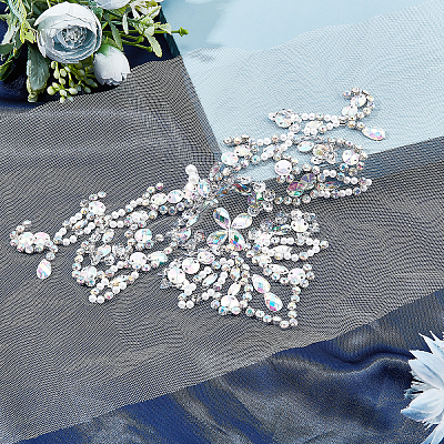Rhinestone & Plastic Beaded Appliques DIY-WH0325-41-1