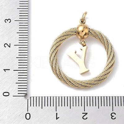 304 Stainless Steel Pendants STAS-D154-01Y-G-1