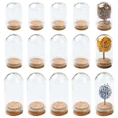 15Pcs 3 Styles Glass Dome Cloche Cover AJEW-YW0001-31-1