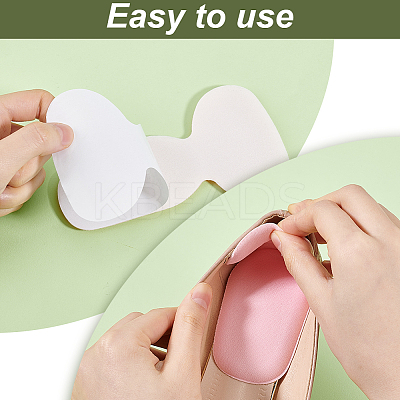 14 Pairs 5 Colors Foam & Silicone T Shape Heel Sticker AJEW-GA0007-73-1