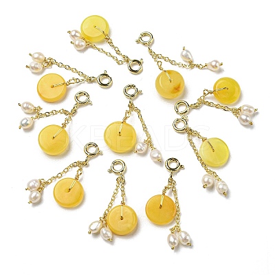 Natural Beeswax Donut Pendant Decorations G-R489-45G-1