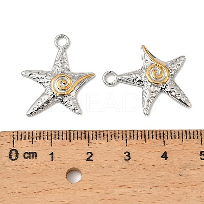 Marine Organism 304 Stainless Steel Pendants STAS-T068-55A-GP-1