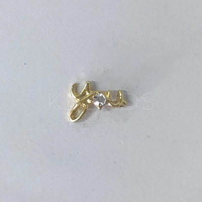 Word You Alloy Rhinestone Nail Art Cabochons MRMJ-WH0075-38-1