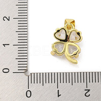 Rack Plating Brass Pave Cubic Zirconia Charms KK-G513-09G-1