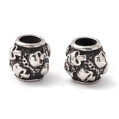 304 Stainless Steel European Beads STAS-M298-25AS-1