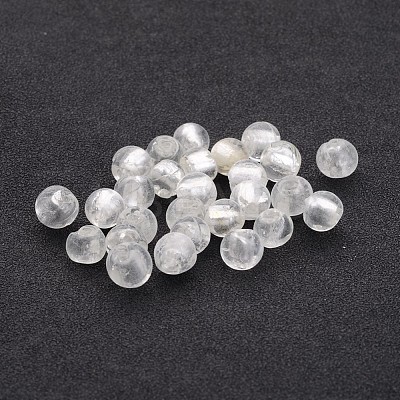 Handmade Silver Foil Glass Beads FOIL-R054-10mm-18-1