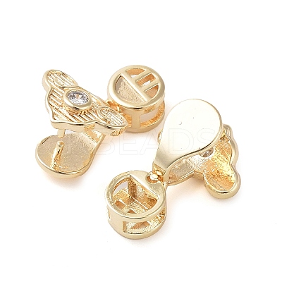 Brass Ice Pick Pinch Bails KK-C031-44G-1