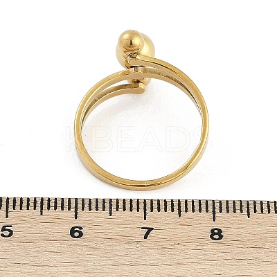 Ion Plating(IP) 304 Stainless Steel Finger Ring RJEW-A052-02A-G-1