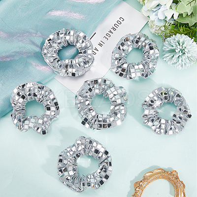 Polyester Elastic Hair Accessories AJEW-WH20072-03B-1