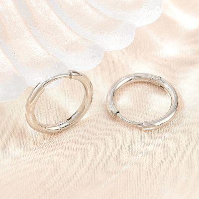 Brass Huggie Hoop Earrings Earrings KK-CBA8A92-03P-1