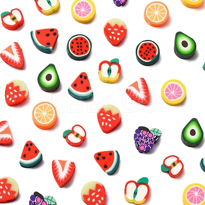 200Pcs 10 Styles Handmade Polymer Clay Beads CLAY-FS0001-40-1