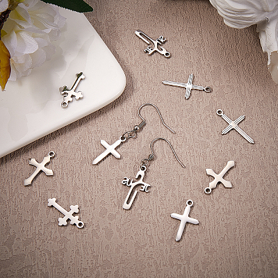 10Pcs 5 Style 304 Stainless Steel Pendants STAS-CJ0001-229-1