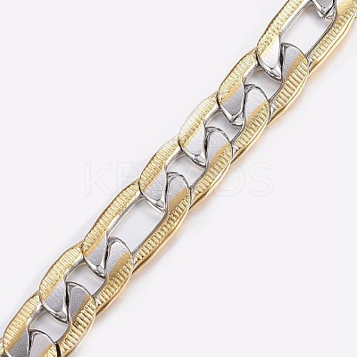 Men's 304 Stainless Steel Figaro Chain Bracelets BJEW-I238-11A-1